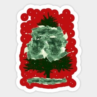 Watercolor Christmas tree Sticker